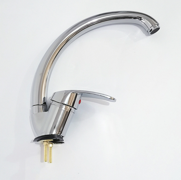 Kitchen Sink Mixer Taps Monobloc Single Lever 2 Hoses - Image 5