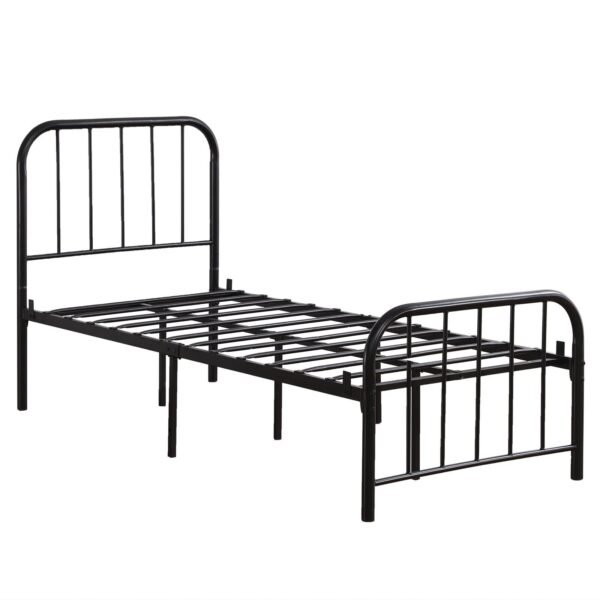 Modern 3ft Iron Bed Frame Single Round Pipe Design Black Finish - Image 20