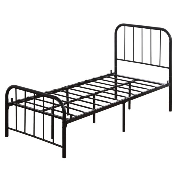 Modern 3ft Iron Bed Frame Single Round Pipe Design Black Finish - Image 21