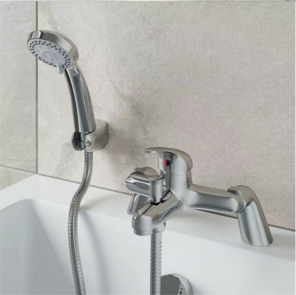 Luxury Bathroom Chrome Sink Bath Filler Tap Shower Mixer - Image 3