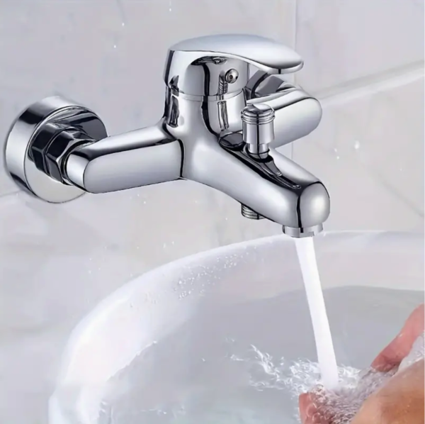 Luxury Bathroom Chrome Sink Bath Filler Tap Shower Mixer - Image 6