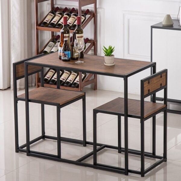 Small Dining Table 2 Chairs Set Space Saving