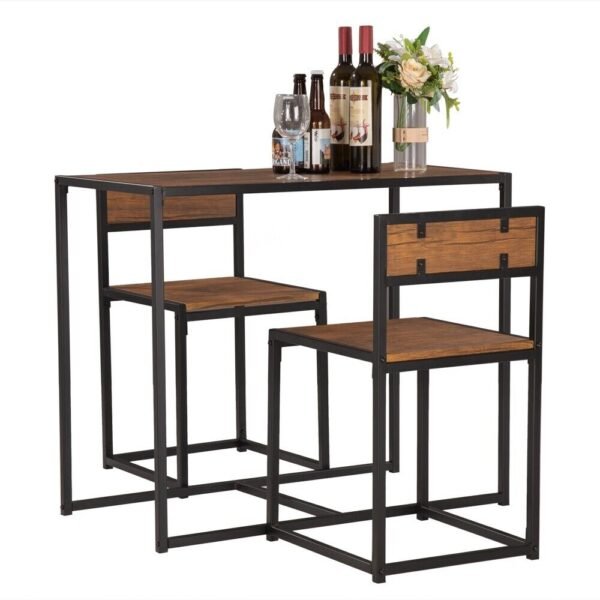 Small Dining Table 2 Chairs Set Space Saving - Image 4