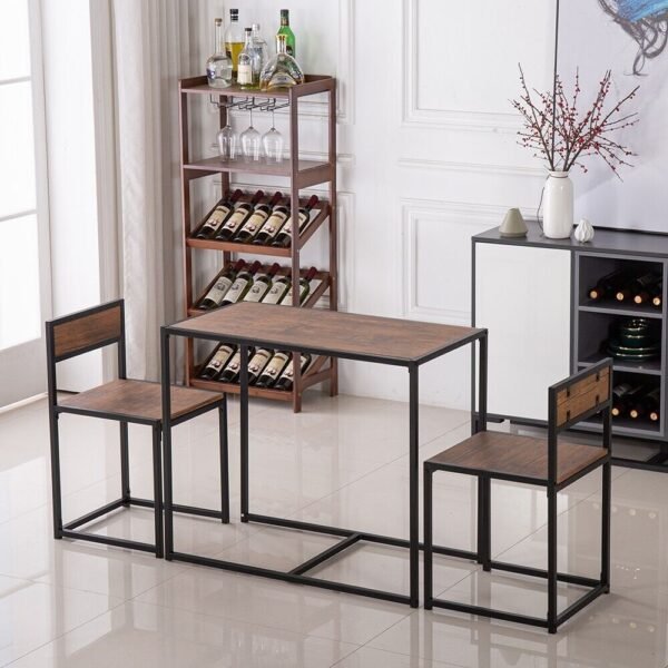 Small Dining Table 2 Chairs Set Space Saving - Image 7