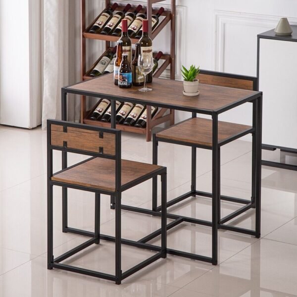 Small Dining Table 2 Chairs Set Space Saving - Image 8