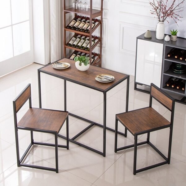 Small Dining Table 2 Chairs Set Space Saving - Image 11