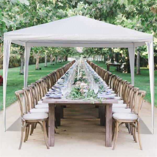 3 x 3m Four Sides Portable Home Use Waterproof Tent with Spiral Tubes White - Image 2