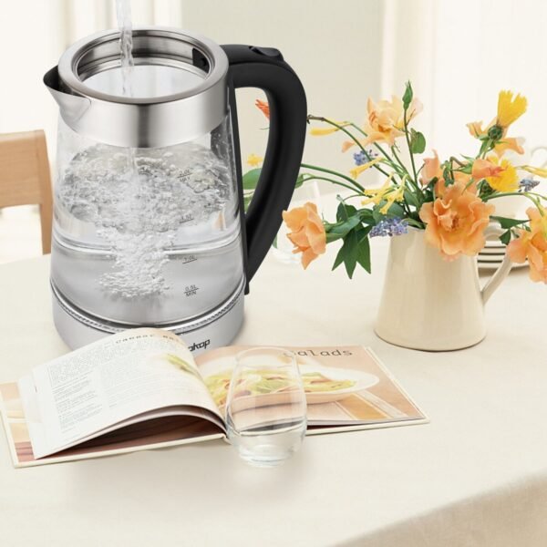 2L Cordless Electric Glass Kettle 2000W Blue LED Fast Boil Tea Water Jug UK - Image 17