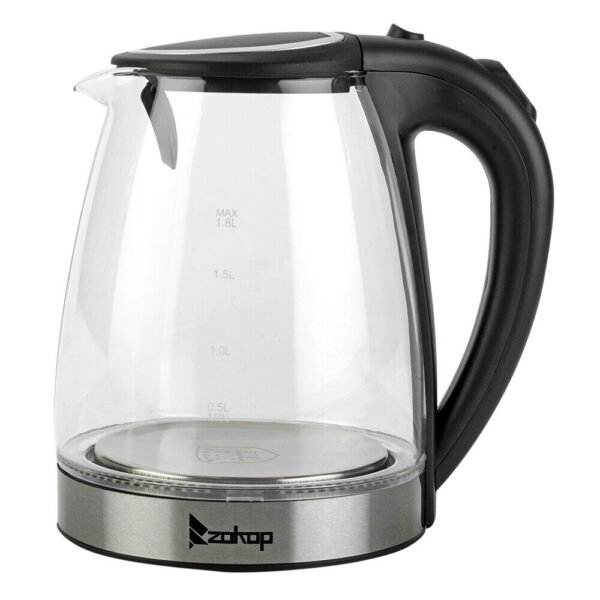 1.8L Electric Kettle Cordless Glass Jug with LED Light Fast Boil - Auto Shut Off - Image 9