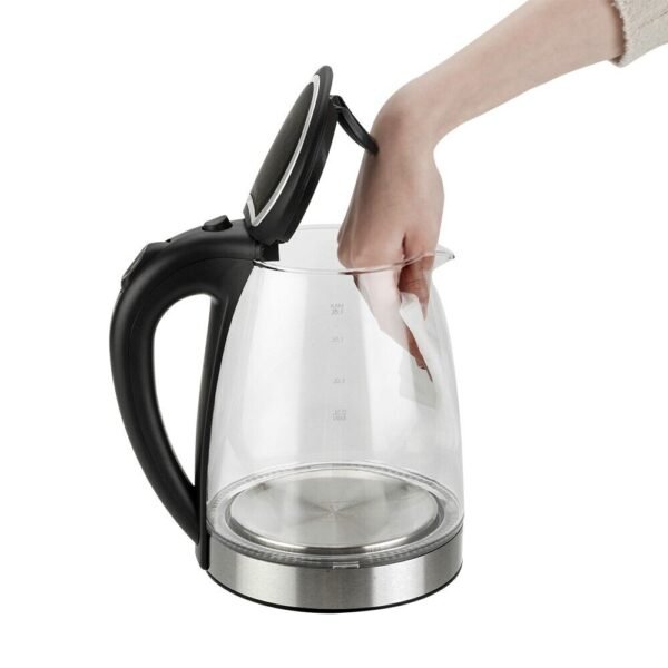 1.8L Electric Kettle Cordless Glass Jug with LED Light Fast Boil - Auto Shut Off - Image 12