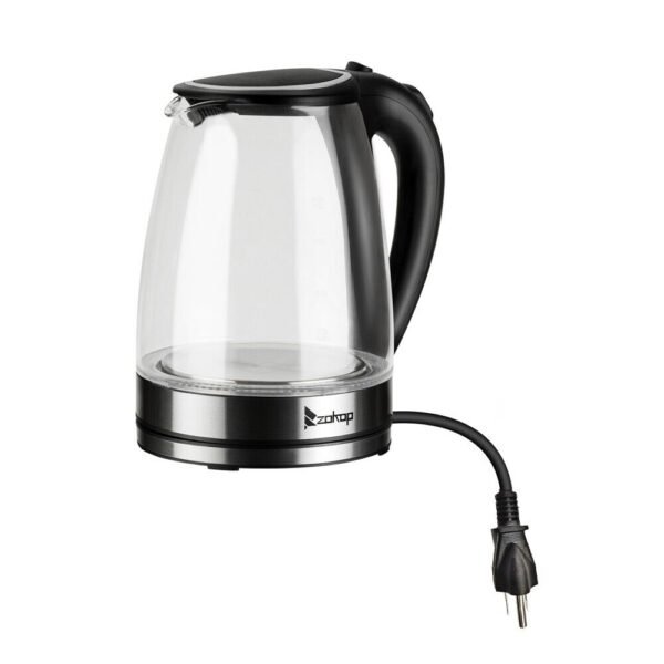 1.8L Electric Kettle Cordless Glass Jug with LED Light Fast Boil - Auto Shut Off - Image 15