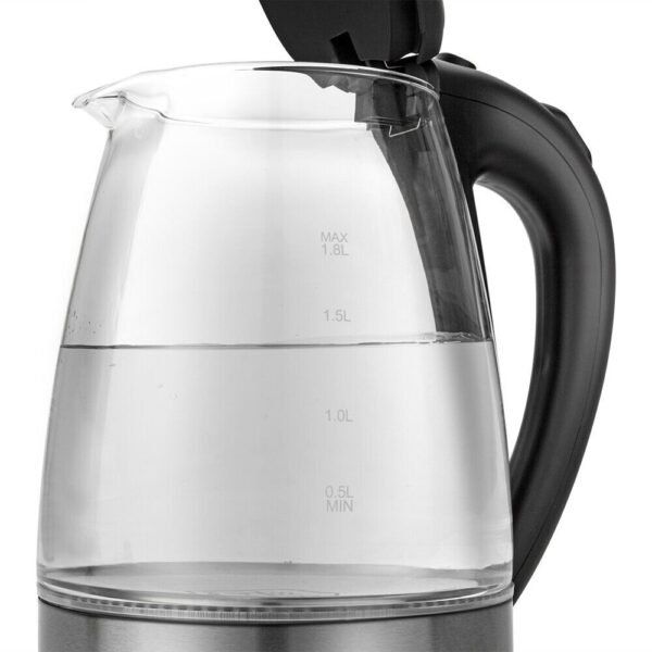 1.8L Electric Kettle Cordless Glass Jug with LED Light Fast Boil - Auto Shut Off - Image 20