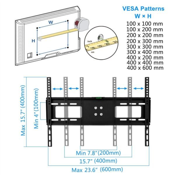 32-55" TV Universal TV Stand Wall Mount Bracket Desk Top Monitor Table Mount - Image 15