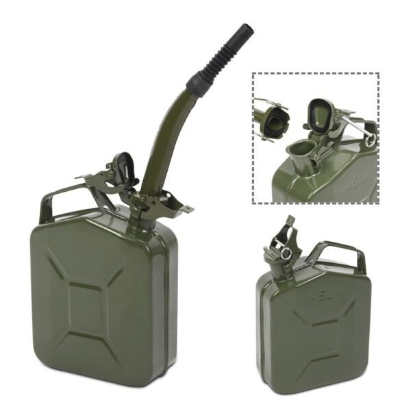 5L Jerry Can Portable Fuel Oil Barrel Petrol Gasoline Diesel Storage Can Green - Image 13