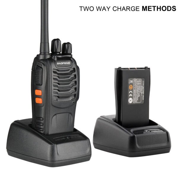 1/2 X Rechargeable Walkie Talkie Long Range 2-Way Radio 16 Channel W/ Earphones - Image 7