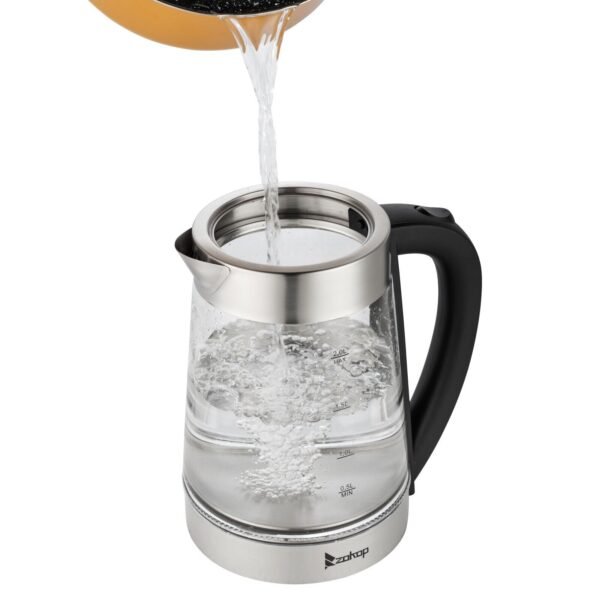 2L Cordless Electric Glass Kettle 2000W Blue LED Fast Boil Tea Water Jug UK - Image 7