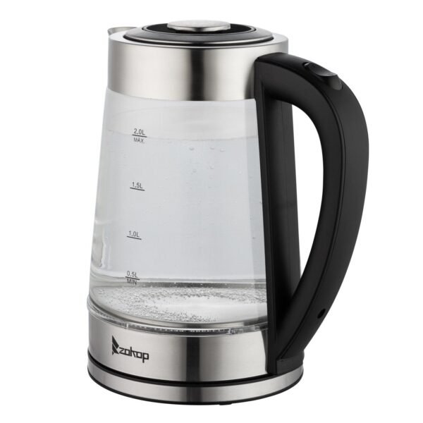 2L Cordless Electric Glass Kettle 2000W Blue LED Fast Boil Tea Water Jug UK - Image 13