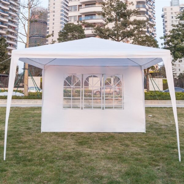 3 x 3m Four Sides Portable Home Use Waterproof Tent with Spiral Tubes White - Image 6