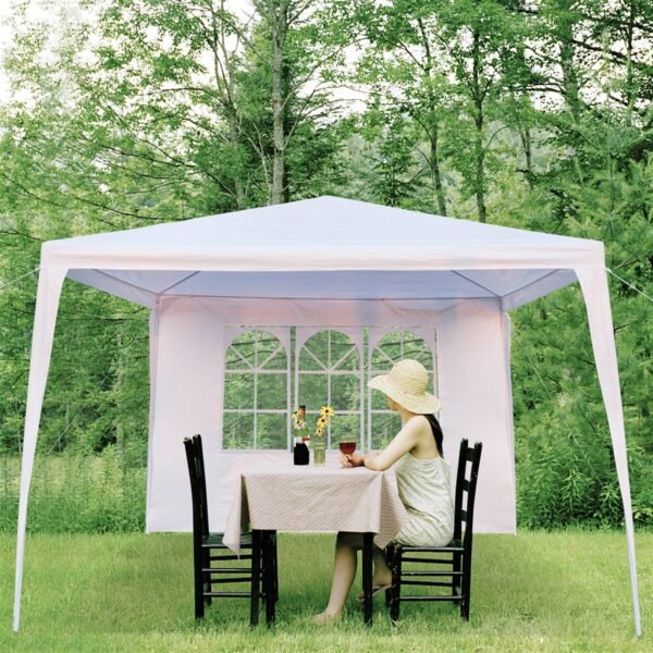3 x 3m Four Sides Portable Home Use Waterproof Tent with Spiral Tubes White - Image 7