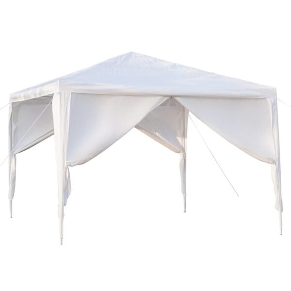 3 x 3m Four Sides Portable Home Use Waterproof Tent with Spiral Tubes White - Image 8