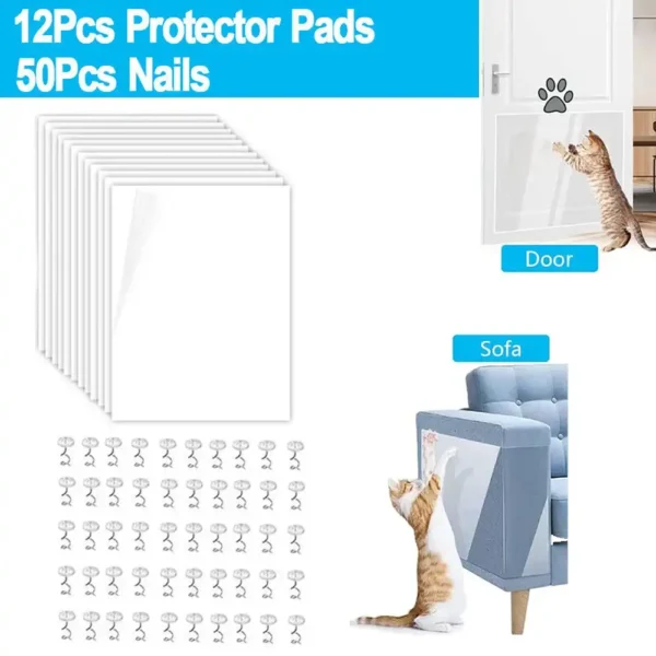12X Cat Scratch Guard Mat - Furniture & Sofa Seat Protectors for Cats - Image 6