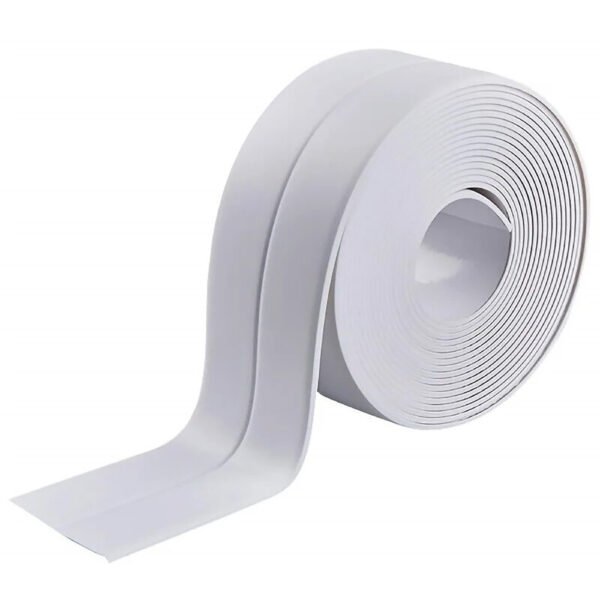 3PCS PVC Caulk Tape - Self-Adhesive Sealing Strip for Bathroom, Kitchen, and Toilet