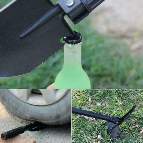 Portable Mini Folding Shovel - Multifunction Camping Spade & Compass (UK) - Image 3