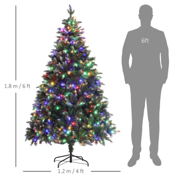 6 Ft Christmas Tree with 11 Pre-Set Lighting Modes for Enhanced Holiday Atmosphere - Image 6