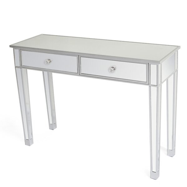 Mirrored Makeup Table Desk Vanity for Women with 2 Drawers - Image 9