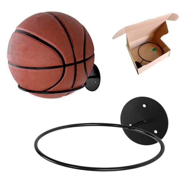 Wall Mounted Storage Rack (2PCS) - Metal Holder for Football, Basketball, Soccer, and Hats - Image 4