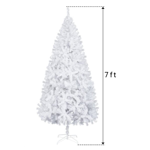 7FT Iron Leg White Christmas Tree with 950 Branches - Image 5