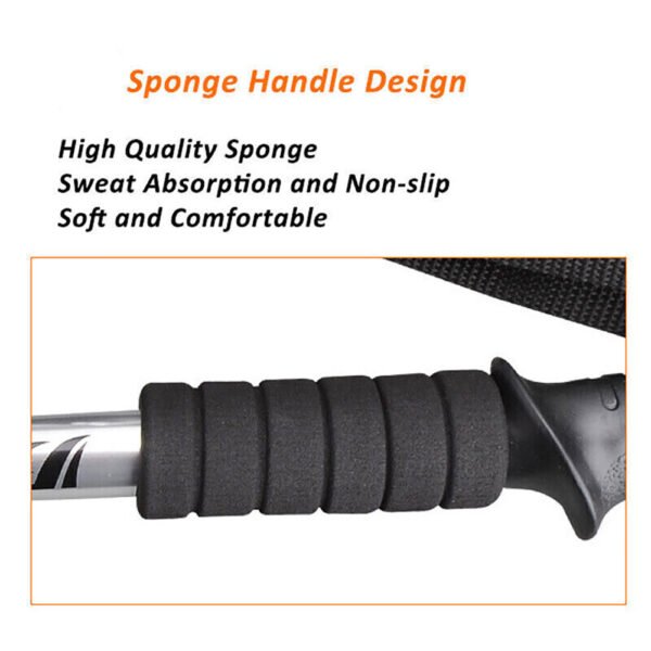 Pack of 2 Folding Walking Poles - Portable Walking Sticks for Hiking, Camping & Backpacking - Image 6