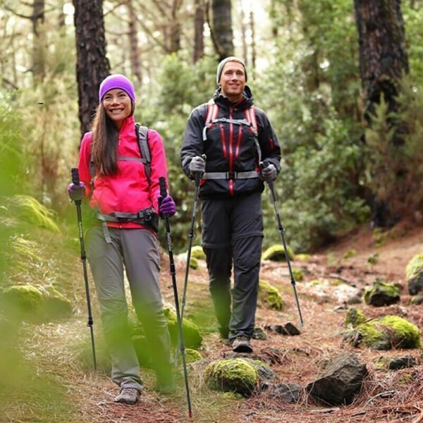 Pack of 2 Folding Walking Poles - Portable Walking Sticks for Hiking, Camping & Backpacking - Image 2