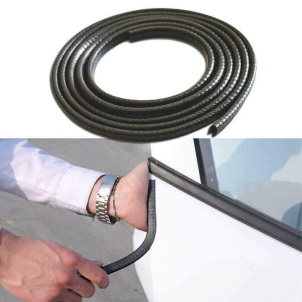 12M Black Rubber Edge Protector Strip - U-Shape Guard Seal for Car Door Boot (UK) - Image 2