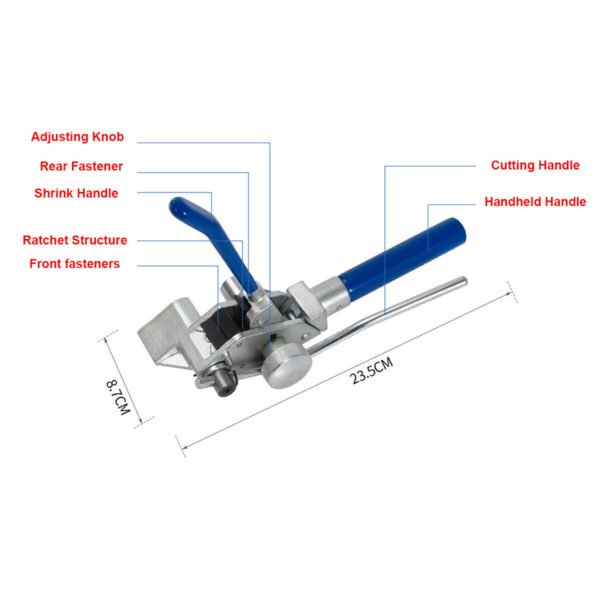 Cable Tie Plier Tool - Heavy Duty Stainless Steel Zipper Strapping with Tension Trigger - Image 2