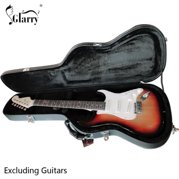 High Grade Electric Guitar Hard Case Microgroove Flat Surface Straight Flange Black - Image 4