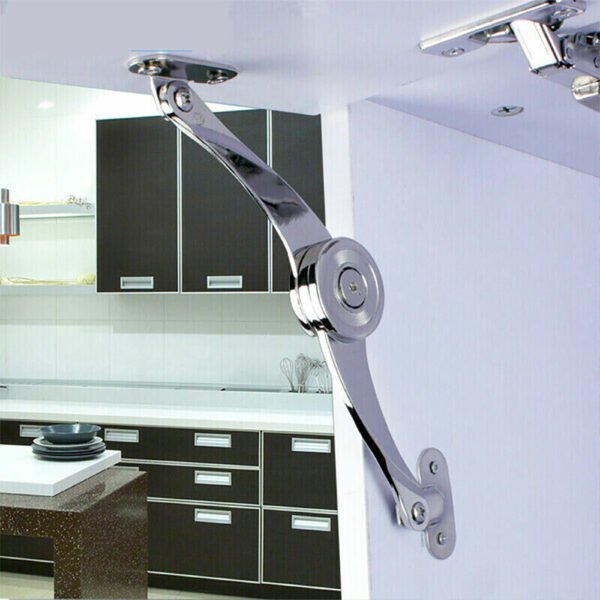 Pack of 2 - Lift-Up Strut Hinge for Kitchen Cupboard Doors - Lid Flap Stay Support - Image 6