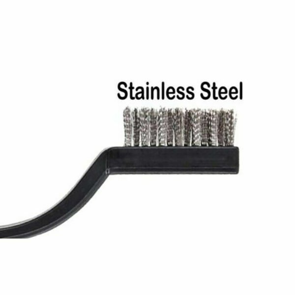 Pack of 10 - Stainless Steel Wire Brush Set - Small Brushes for DIY Paint and Rust-Remover Tool - Image 2
