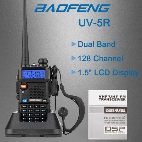 Walkie-Talkie - Two-Way Radio UV-5R in Black - Image 8