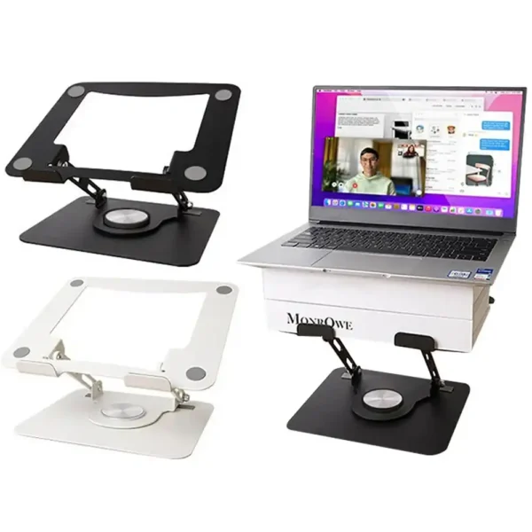 The Ultimate 360° Metal Adjustable Laptop Stand for Your Workspace - Image 6