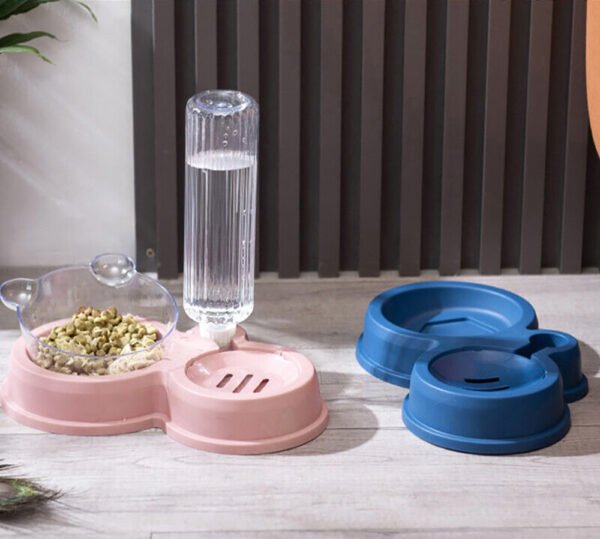 New Pet Water Dispenser - Slow Drinker with Food Bowl and Slow Feeder for Cats - Dogs - Image 4