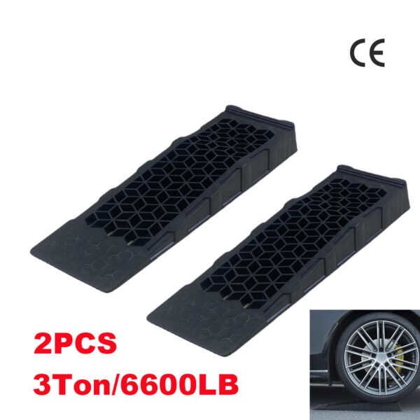 Pack of 2 - Low Level Car Ramps - 3 Ton Capacity for Sports and Classic Cars, Lightweight Storage