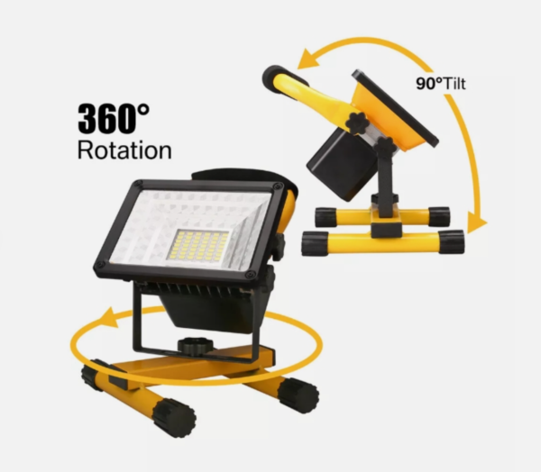 LED Flood Light - Rechargeable Wireless Mobile Lighting for Work Sites & Campsites - Image 3