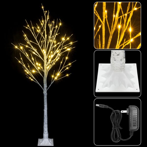 6FT Snowflake Christmas Tree with 96 LED Lamp - Image 6