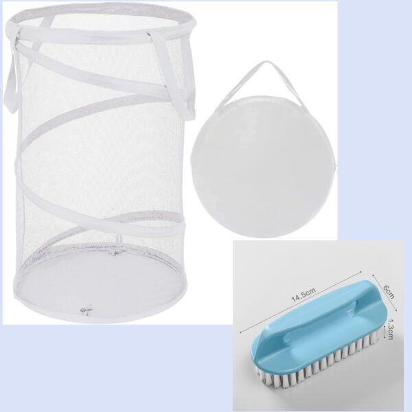 Collapsible Laundry Basket with Handles - Large Foldable Mesh Hamper for Laundry Room, Bathroom, Kids’ Room, and Travel Organizer - Image 10