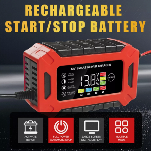 12V 6A Car Battery Charger Fast Charger Automatic Smart Pulse Repair AGM/GEL UK - Image 3