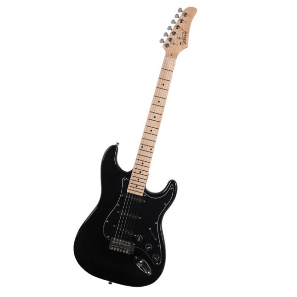 Stylish Electric Guitar Kit with Pickguard Black - Image 3