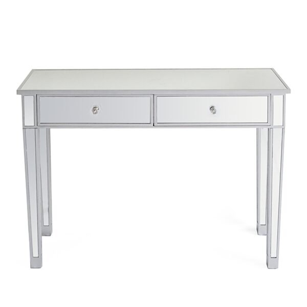 Mirrored Makeup Table Desk Vanity for Women with 2 Drawers - Image 6