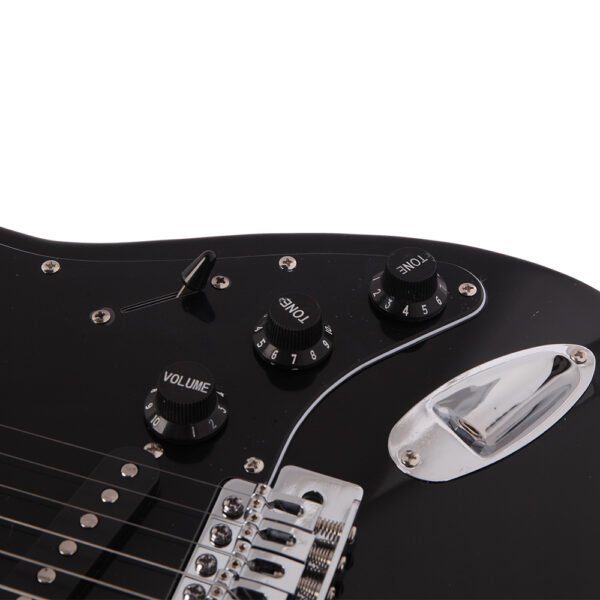 Stylish Electric Guitar Kit with Pickguard Black - Image 4