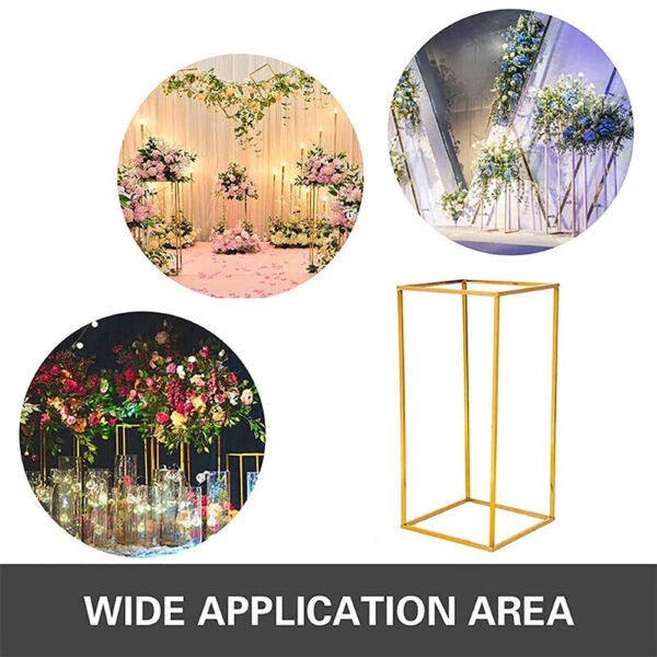 60cm & 40cm Metal Geometric Flower Vase Holder - Party and Wedding Centerpieces - Image 7